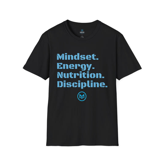Mindset. Energy. Nutrition. Discipline. Tee